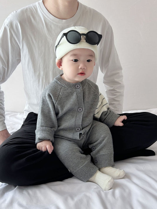 【BABY&KID】バイカラーニットオールインワンSK022207