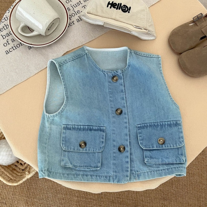 【BABY&KID】レトロデニムベストSK100208