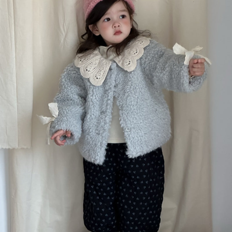 【BABY&KID】冬新作韓国風フリルカラーあったかアウターSK103132