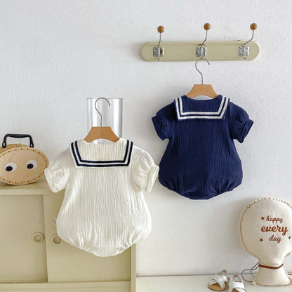 【BABY】夏新作コットンガーゼしぼ感ロンパースSK105809