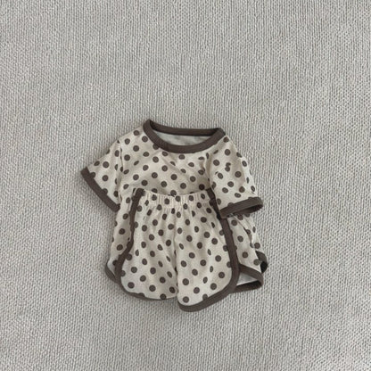 【BABY&KID】夏新作 ボーダー、ドットセットアップSK091215