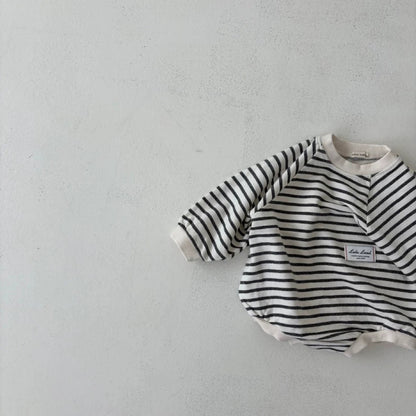 【BABY】ボーダー丸首ロンパースSK102630