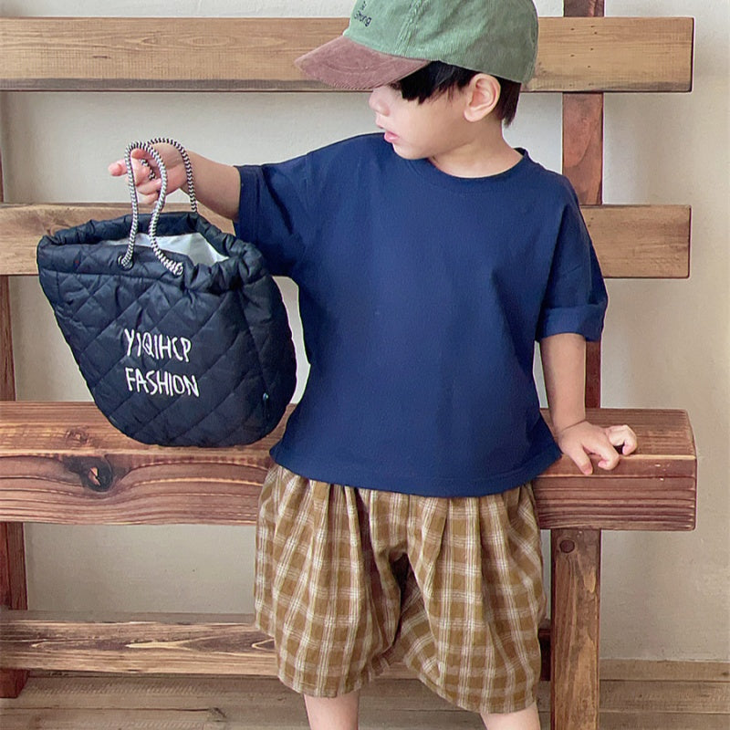 【BABY&KID】夏新作 バックプリント半袖TシャツSK080510