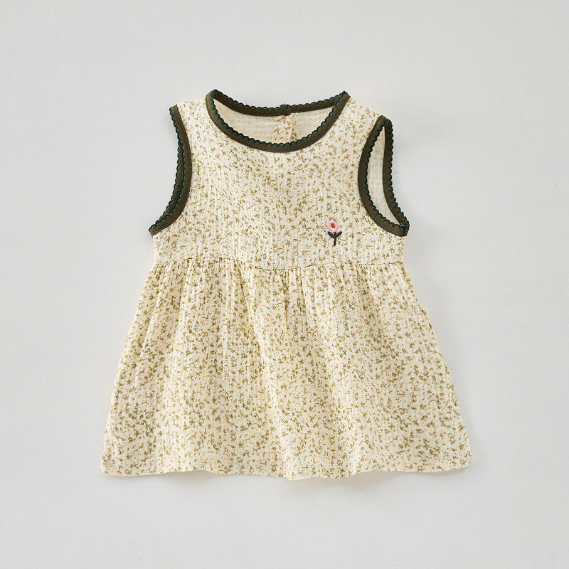 【BABY&KID】夏新作 ノースリーブ花柄ワンピースSK081529