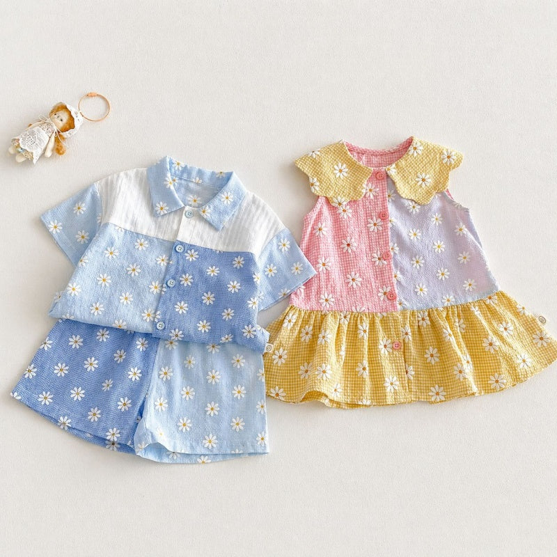 【BABY&KID】夏新作フラワー総柄ワンピース、セットアップSK106103