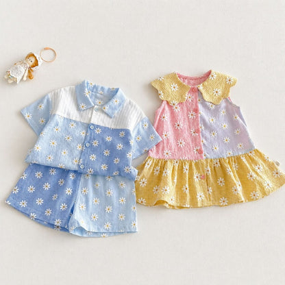 【BABY&KID】夏新作フラワー総柄ワンピース、セットアップSK106103