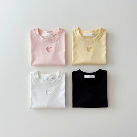 【BABY&KID】夏新作 ハート刺繍Ｔシャツ(ボトムス別売り)SK082203