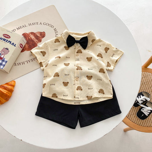 【BABY&KID】夏新作 くまシャツ&ショートパンツSK091011