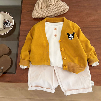 【BABY&KID】韓国風VネックニットカーディガンSK101834