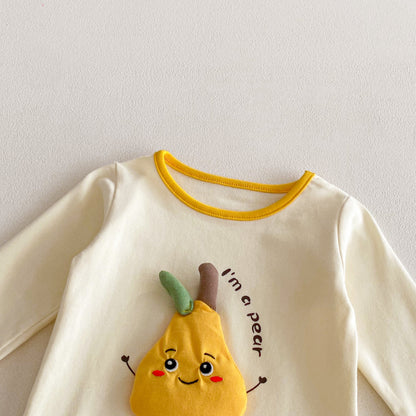 【BABY】洋梨モチーフフルーツロンパースSK103608