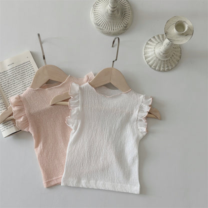 【BABY】夏新作 無地フリル袖TシャツSK091320