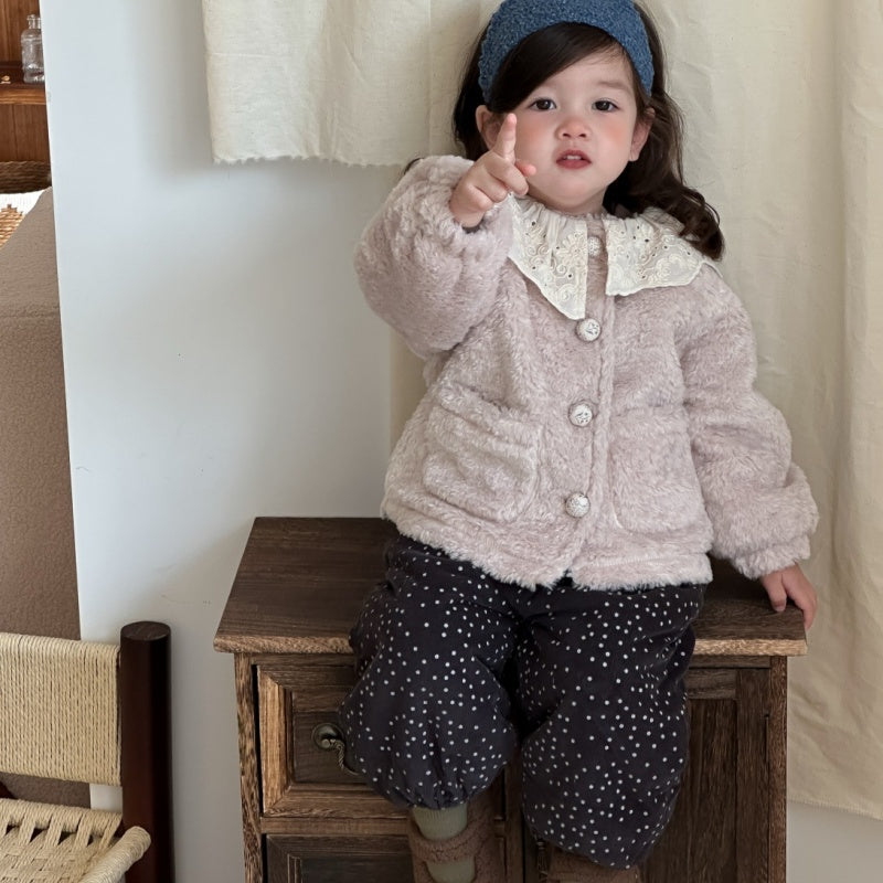 【BABY&KID】冬新作レース襟あったかアウターSK103127