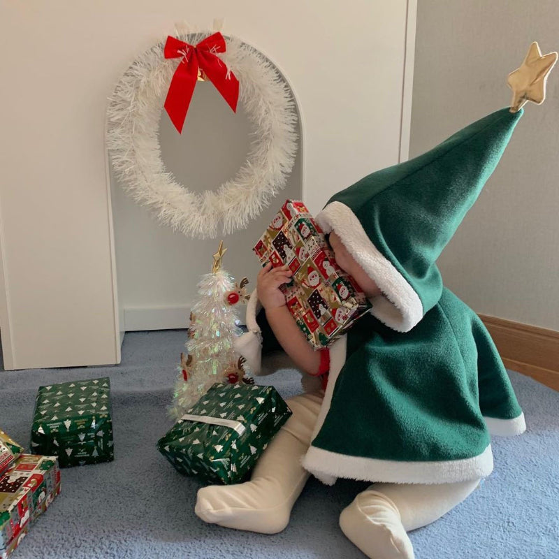 【BABY】韓国風あったかクリスマスポンチョSK102823