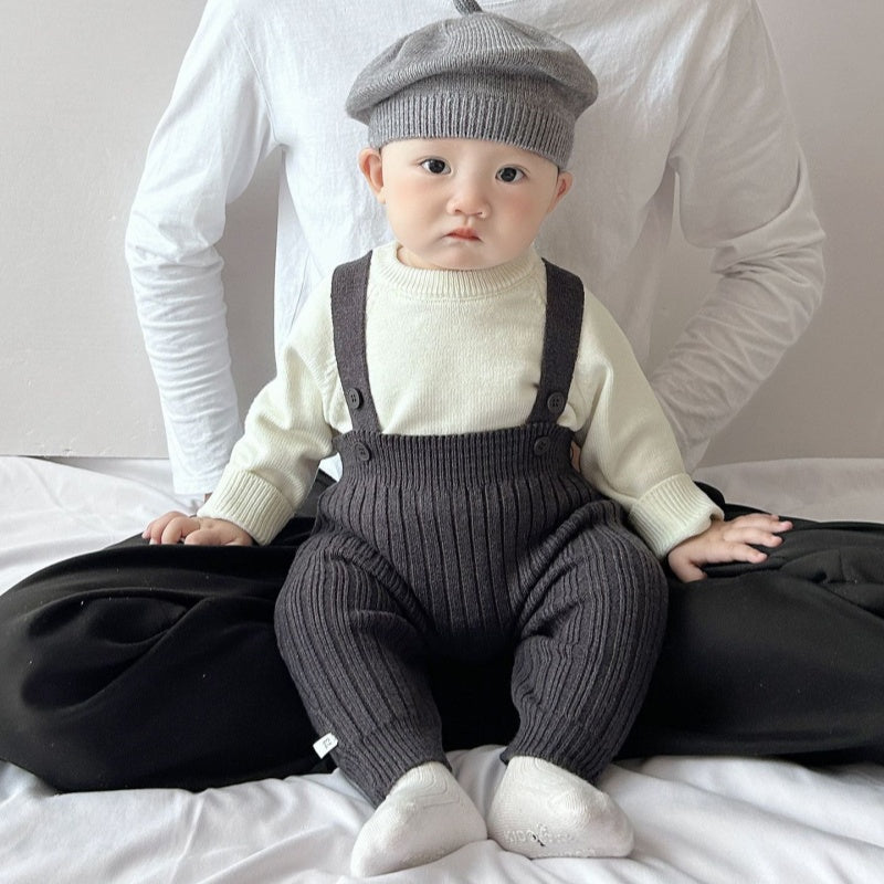 【BABY】おしゃれニットサロペットパンツSK100203