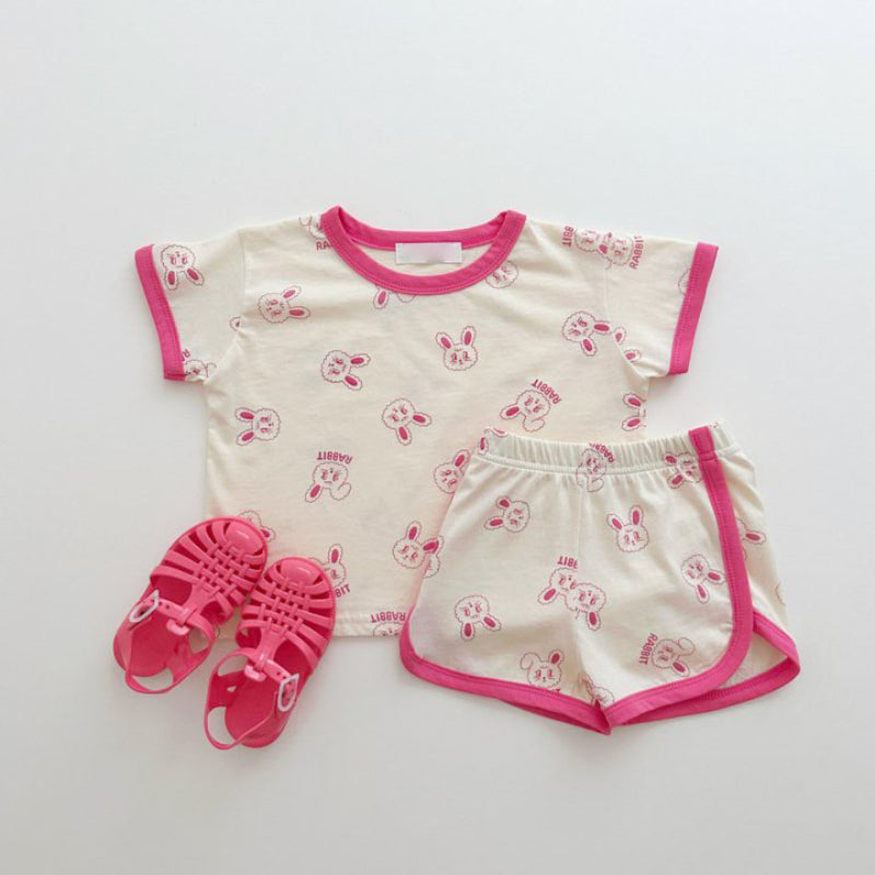 【BABY&KID】夏新作 ベア総柄セットアップSK091212
