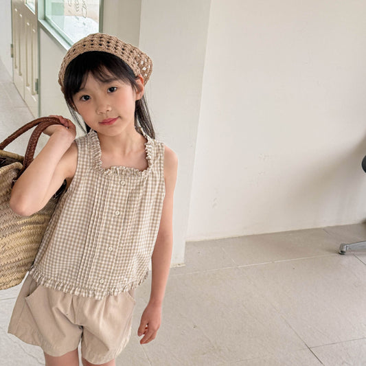 【BABY&KID】夏新作 韓国風ノースリーブシャツSK091612