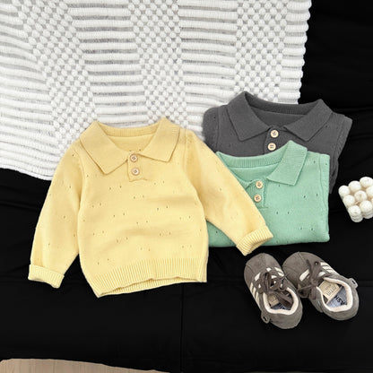 【BABY&KID】冬新作おしゃれ透かし編みニットSK103016