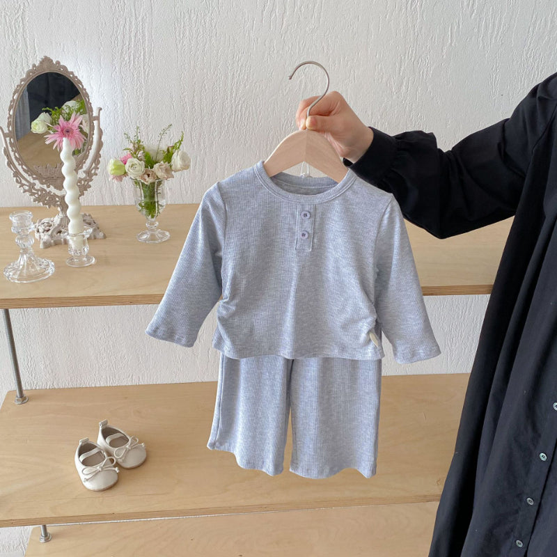 【BABY&KID】無地リブセットアップSK092437