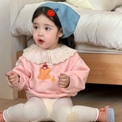 【BABY&KID】レース襟カートゥーンスウェットSK104311