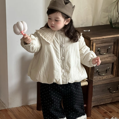 【BABY&KID】冬新作韓国風ニット襟中綿アウターSK103133