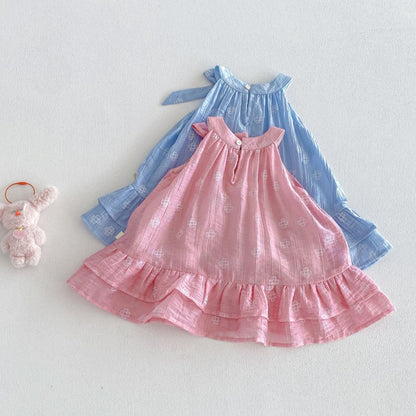 【BABY&KID】夏新作小花柄蝶結び総柄ワンピースSK106109