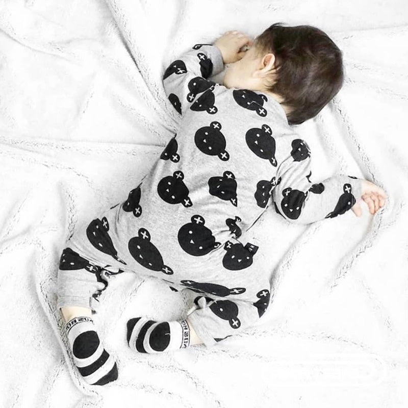 【BABY&KID】北欧風 クマロンパースSK012515