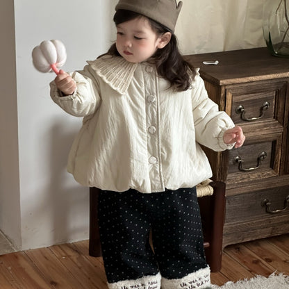 【BABY&KID】冬新作韓国風ニット襟中綿アウターSK103133