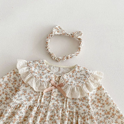 【BABY】韓国風小花柄ロンパースSK103619