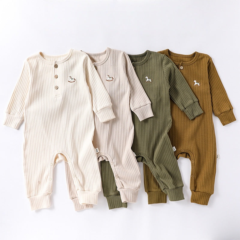 【BABY】北欧風ポニー刺繍カバーオールSK101316