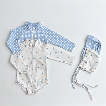 【BABY】夏新作 チェック、ドット柄水着SK090915
