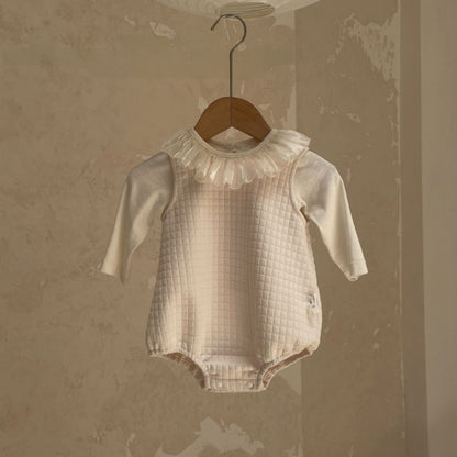 【BABY】フリル襟長袖、バタフライロンパースSK107411