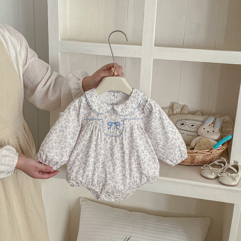 【BABY】小花柄コットンロンパースSK103409
