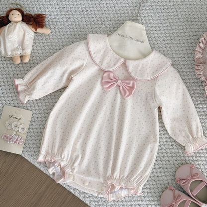 【BABY】小花柄丸襟ロンパースSK106914