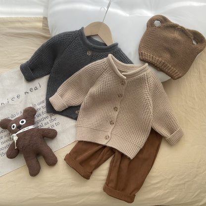 【BABY&KID】カジュアル無地カーディガンSK023008