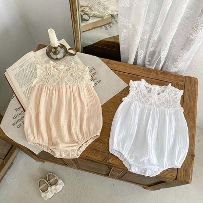 【BABY】夏新作 ノースリーブプリンセスロンパースSK062315