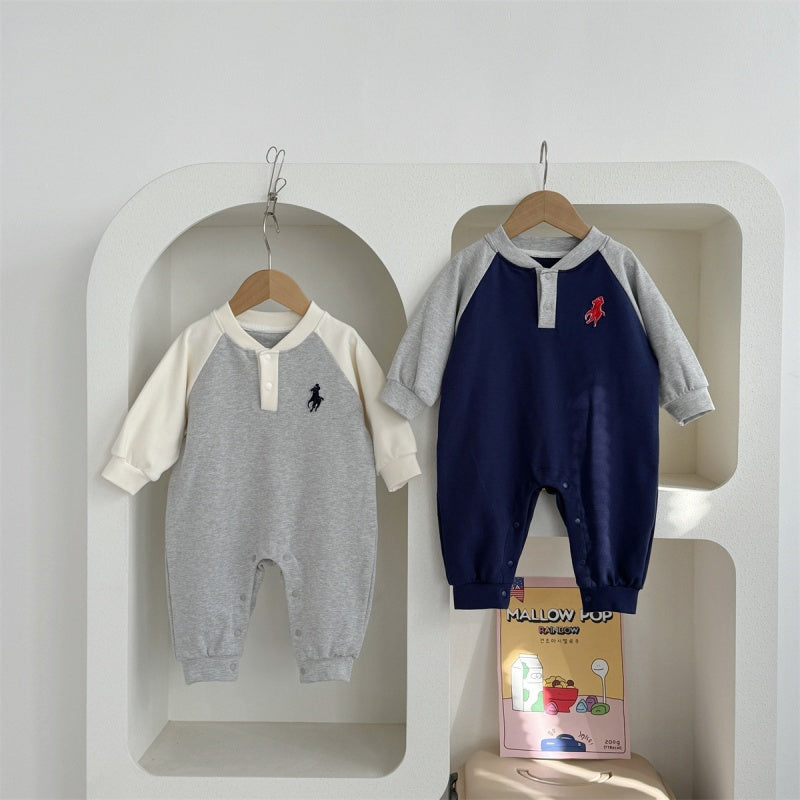 【BABY】ラグランスリーブカバーオールSK106715