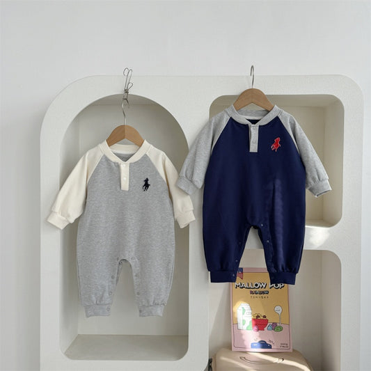 【BABY】ラグランスリーブカバーオールSK106715