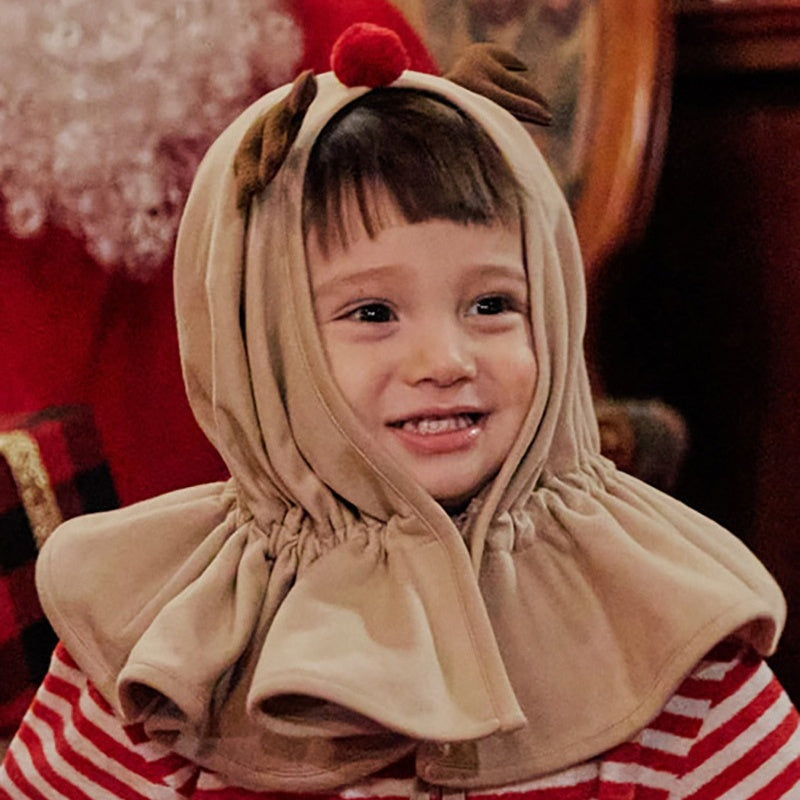 【BABY】クリスマスボーダーカバーオール、トナカイポンチョSK102817