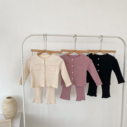 【BABY】無地シャツ&ボトムスセットアップSK031803
