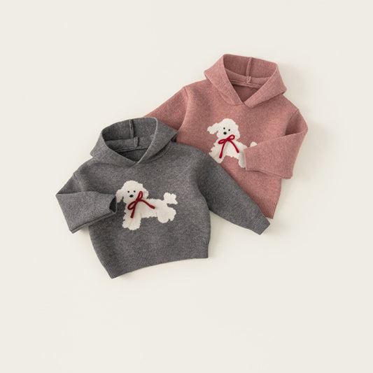 【BABY&KID】かわいい犬フード付きニットセーターSK101923