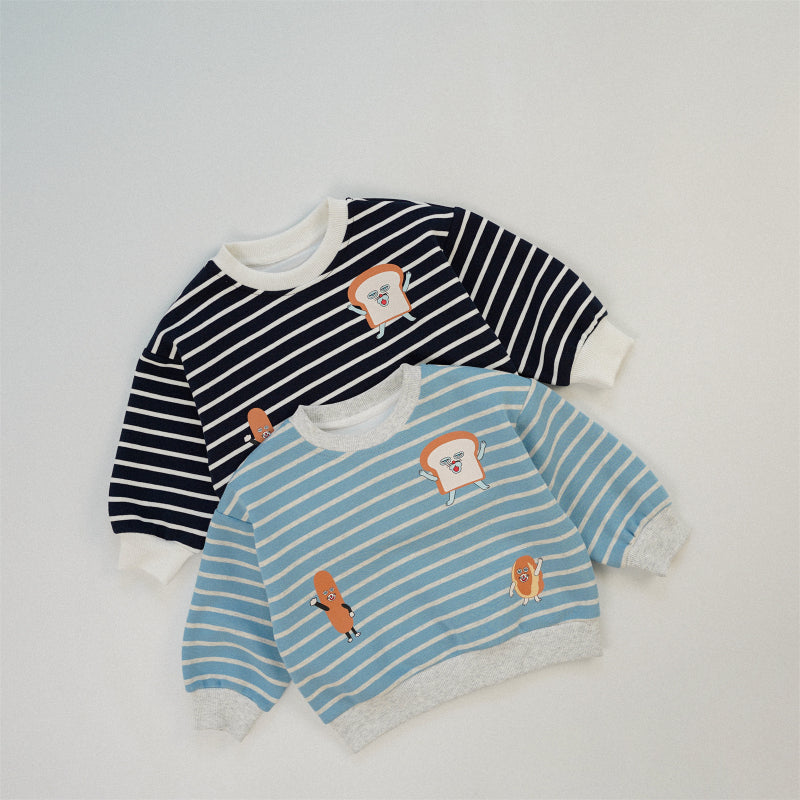 【BABY&KID】ボーダーパンプリントスウェットSK101549