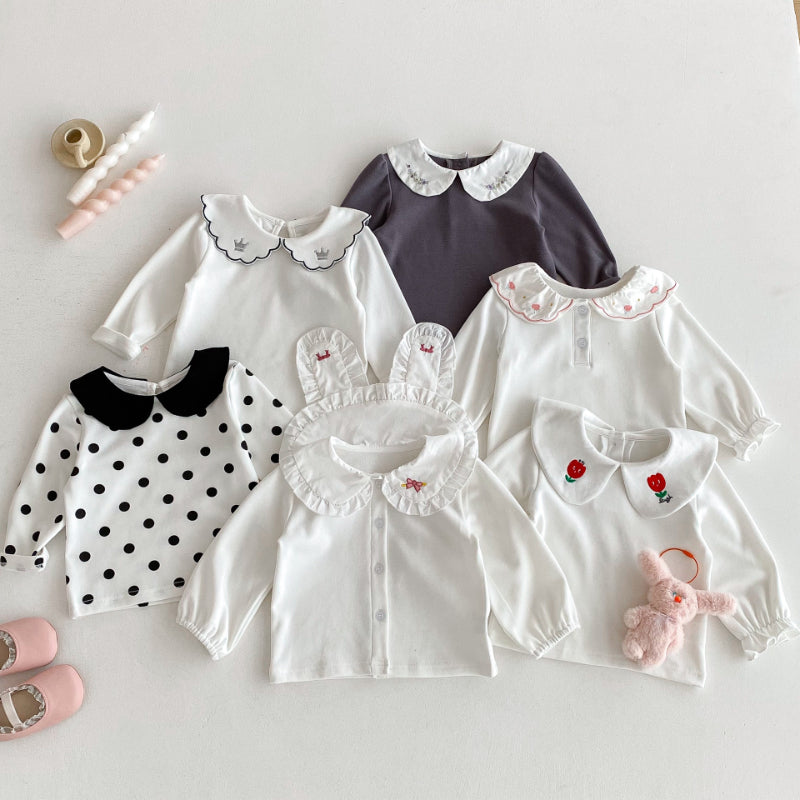 【BABY】襟付き刺繍長袖TシャツSK092314