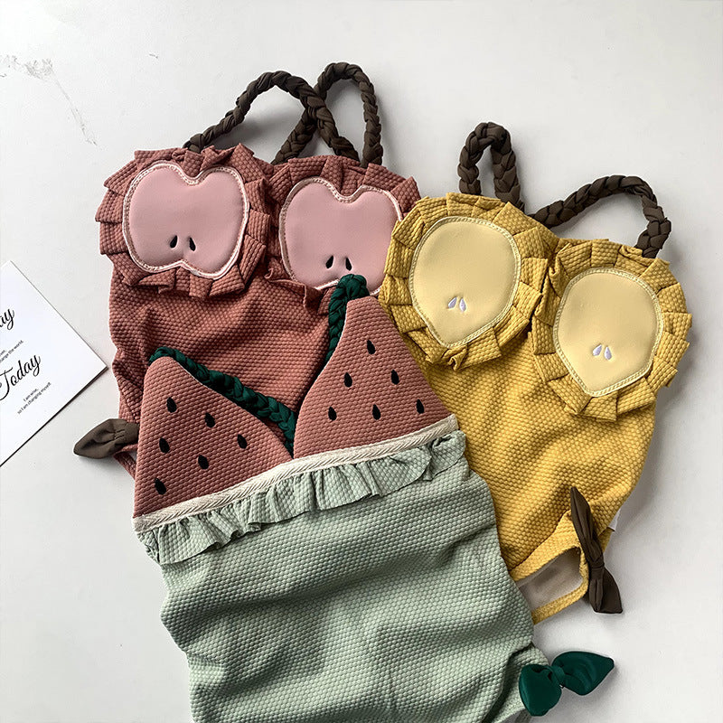 【BABY&KID】夏新作 フルーツ柄キャミソール水着SK090910
