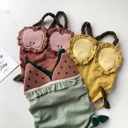 【BABY&KID】夏新作 フルーツ柄キャミソール水着SK090910