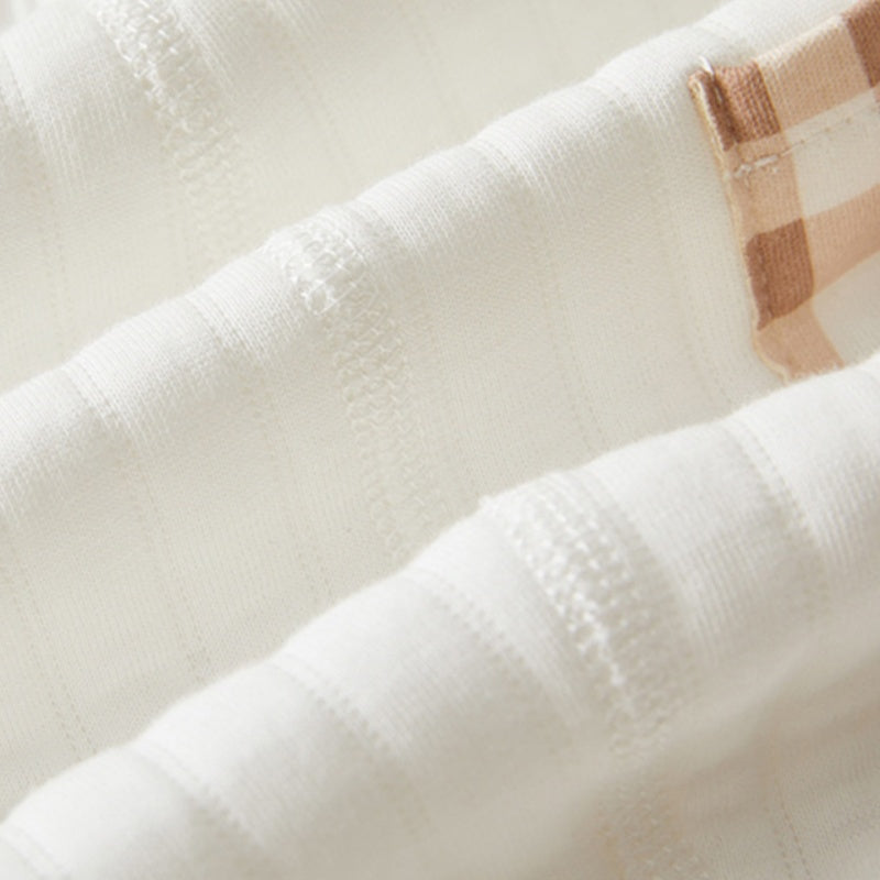 【BABY】冬新作北欧風蝶ネクタイ付きくま中綿カバーオールSK102614