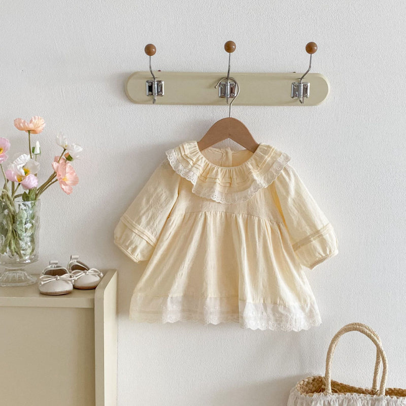 【BABY】クルーネックレースロンパースドレスSK100711