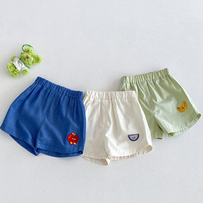 【BABY&KID】夏新作フルーツ刺繍ショートパンツSK106119