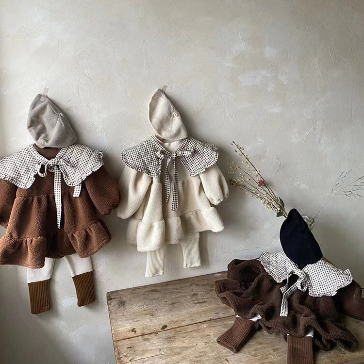 【BABY&KID】冬新作女の子の純色冬ワンピースSK11316