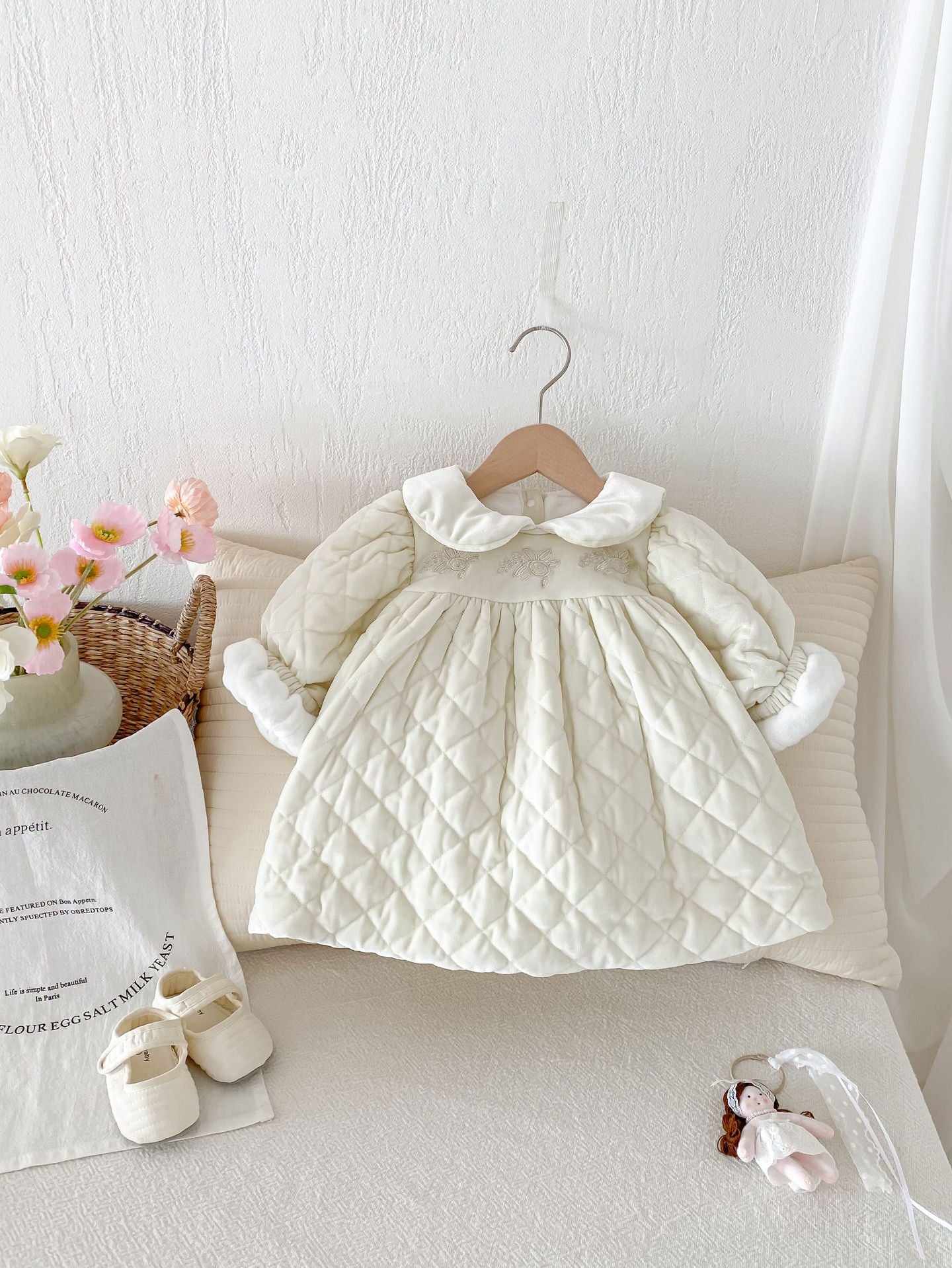【BABY&KID】可愛いプリンセス厚手ワンピースSK022405