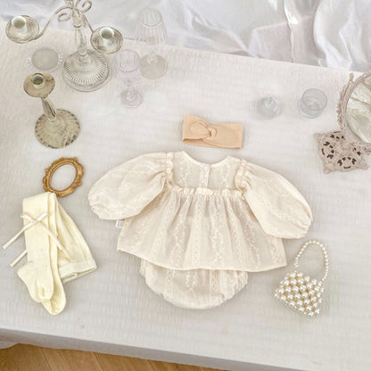 【BABY】花柄刺繍セットアップSK010205
